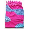 Paréo rose mandala bleu