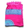 Paréo rose mandala bleu