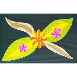 Paréo vert kaki fleur jaune