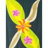 Paréo vert kaki fleur jaune