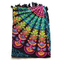 Paréo noir multicolore 1