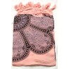 Paréo rose et noir Mandala 1