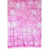 Paréo violet motif bleu ciel