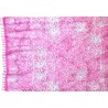 Paréo violet motif bleu ciel