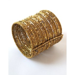 Bracelet femme manchette doré