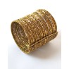 Bracelet femme manchette doré