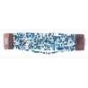 Bracelet femme fermoir en bois bleu blanc